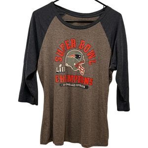 New England Patriots Vintage Style Super Bowl 53 Baseball T. Size L.